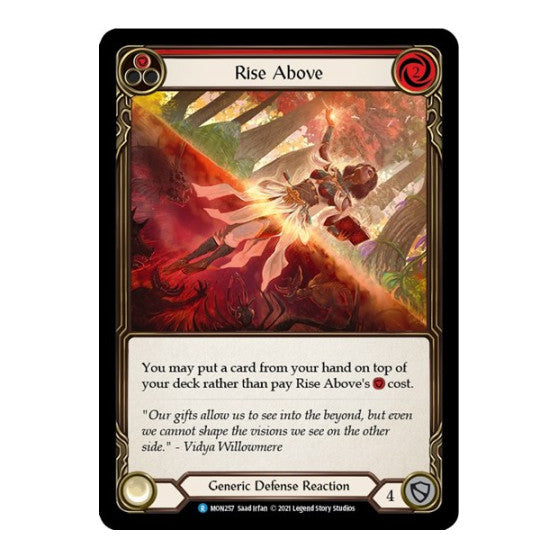 Rise Above (Red) (MON) #MON257 Rare (Unlimited Edition Normal Lightly Played) Monarch Flesh and Blood TCG: 2021