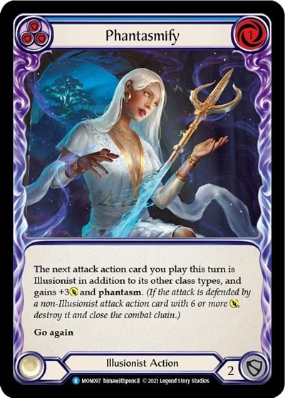 Phantasmify Blue (MON) #MON097 Rare (Unlimited Edition Rainbow Foil Lightly Played) Monarch Flesh and Blood TCG: 2021