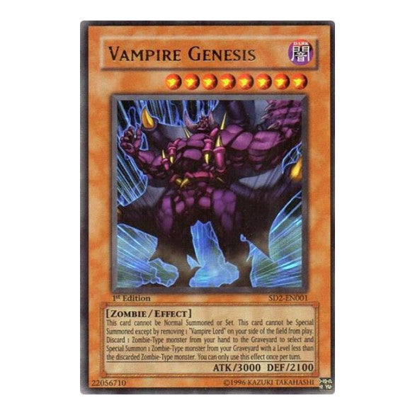 Vampire Genesis (SD2) #SD2-EN001 Ultra Rare Structure Deck: Zombie Madness YuGiOh: 2005