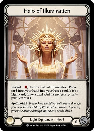 Halo of Illumination (BOL) #BOL005 Common (Near Mint) Blitz Deck: Monarch - Boltyn Flesh and Blood TCG: 2021