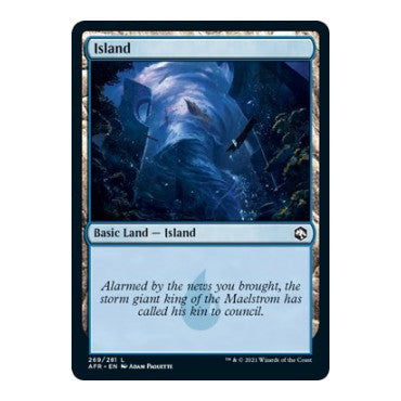 Island 269 (AFR) #269 Land (Foil Lightly Played) Adventures in the Forgotten Realms Magic: The Gathering: 2021