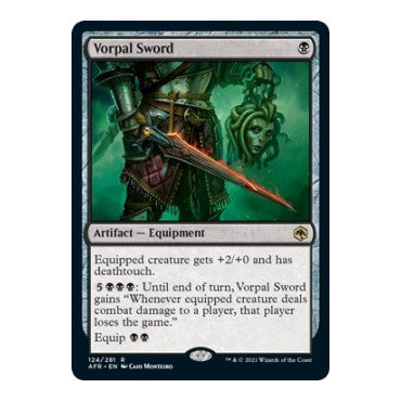 Vorpal Sword (AFR) #124 Rare (Near Mint) Adventures in the Forgotten Realms Magic: The Gathering: 2021