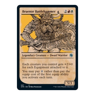 Bruenor Battlehammer (Showcase) (AFR) #337 Uncommon (Lightly Played) Adventures in the Forgotten Realms Magic: The Gathering: 2021