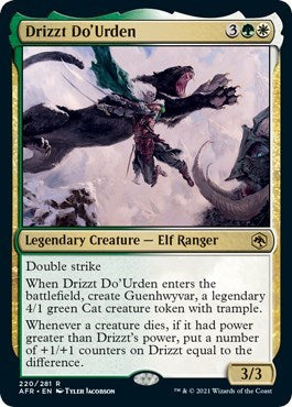 Drizzt DoUrden (AFR) #220 Rare Adventures in the Forgotten Realms Magic: The Gathering: 2021