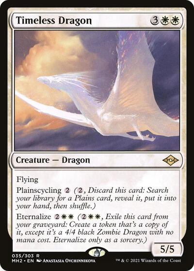Timeless Dragon (MH2) #35 Rare (Lightly Played) Modern Horizons 2 Magic: The Gathering: 2021