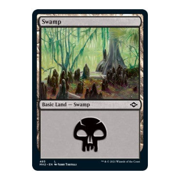 Swamp 485 Foil Etched (MH2) #485 Land (Foil Lightly Played) Modern Horizons 2 Magic: The Gathering: 2021