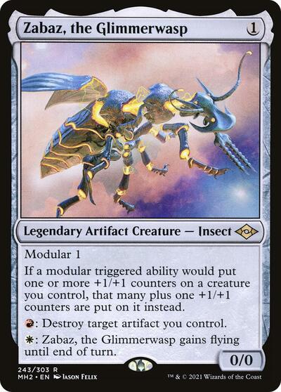 Zabaz the Glimmerwasp (MH2) #243 Rare (Lightly Played) Modern Horizons 2 Magic: The Gathering: 2021