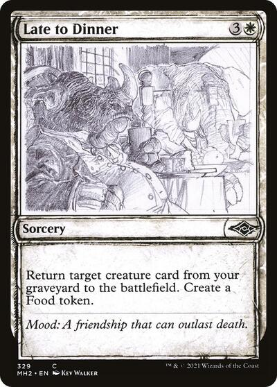 Late to Dinner Showcase (MH2) #329 Common (Lightly Played) Modern Horizons 2 Magic: The Gathering: 2021