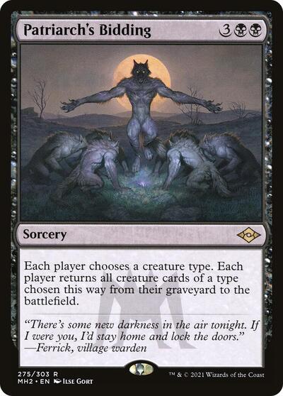Patriarchs Bidding (MH2) #275 Rare (Lightly Played) Modern Horizons 2 Magic: The Gathering: 2021