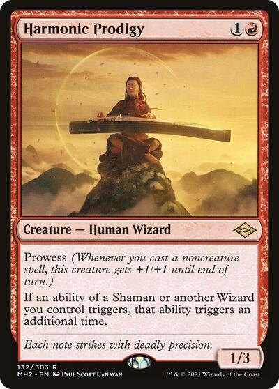 Harmonic Prodigy (MH2) #132 Rare (Near Mint) Modern Horizons 2 Magic: The Gathering: 2021