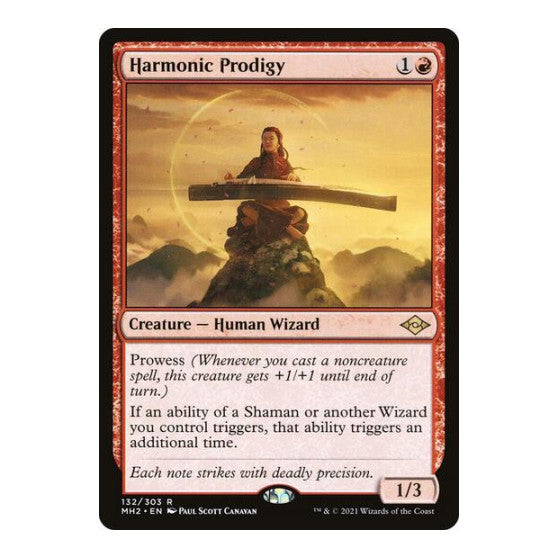 Harmonic Prodigy (MH2) #132 Rare (Near Mint) Modern Horizons 2 Magic: The Gathering: 2021