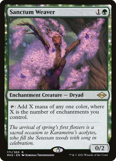 Sanctum Weaver (MH2) #171 Rare (Foil Near Mint) Modern Horizons 2 Magic: The Gathering: 2021