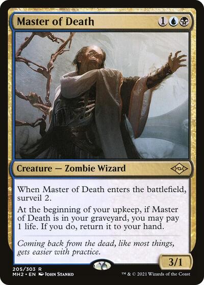 Master of Death (MH2) #205 Rare (Lightly Played) Modern Horizons 2 Magic: The Gathering: 2021