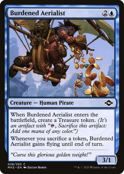 Burdened Aerialist (MH2) #38 Common (Lightly Played) Modern Horizons 2 Magic: The Gathering: 2021