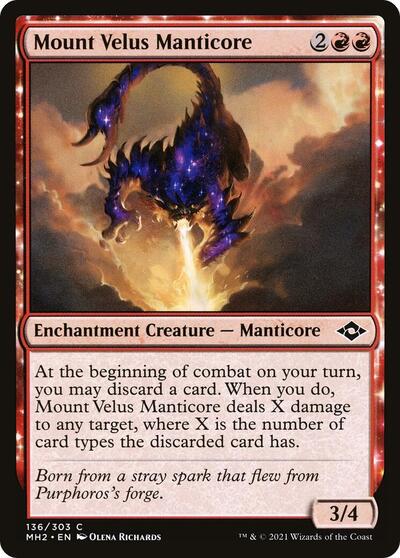 Mount Velus Manticore (MH2) #136 Common (Lightly Played) Modern Horizons 2 Magic: The Gathering: 2021