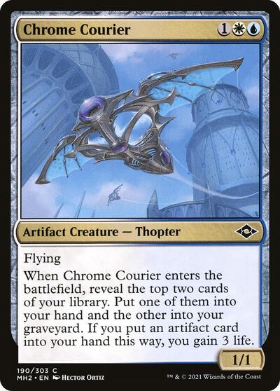 Chrome Courier (MH2) #190 Common (Lightly Played) Modern Horizons 2 Magic: The Gathering: 2021