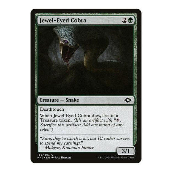 Jewel-Eyed Cobra (MH2) #168 Common (Lightly Played) Modern Horizons 2 Magic: The Gathering: 2021