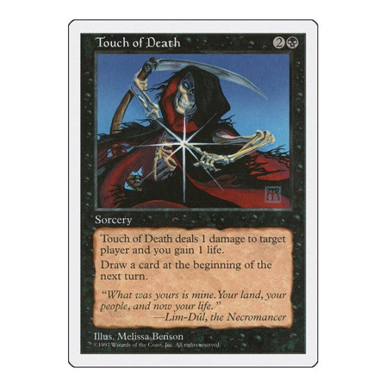 Touch of Death (5ED) #200 Common (Lightly Played) Fifth Edition Magic: The Gathering: 1997