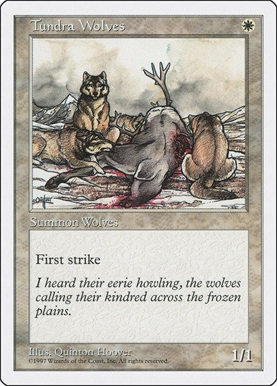 Tundra Wolves (5ED) #66 Common (Moderately Played) Fifth Edition Magic: The Gathering: 1997