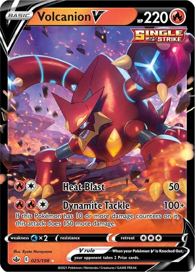 Volcanion V (SWSH06) #025/198 Ultra Rare (Holofoil Near Mint) SWSH06: Chilling Reign Pokemon: 2021