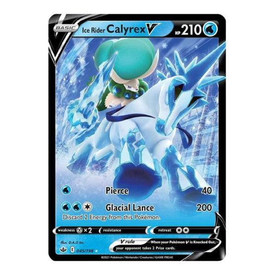 Ice Rider Calyrex V (SWSH06) #045/198 Ultra Rare (Holofoil Near Mint) SWSH06: Chilling Reign Pokemon: 2021