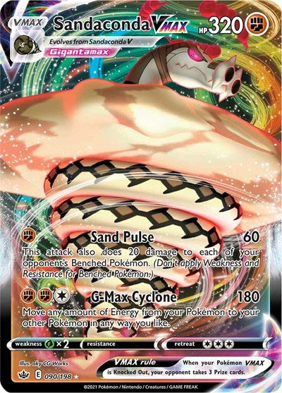 Sandaconda VMAX (SWSH06) #090/198 Ultra Rare (Holofoil Near Mint) SWSH06: Chilling Reign Pokemon: 2021