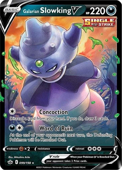 Galarian Slowking V (SWSH06) #099/198 Ultra Rare (Holofoil Near Mint) SWSH06: Chilling Reign Pokemon: 2021