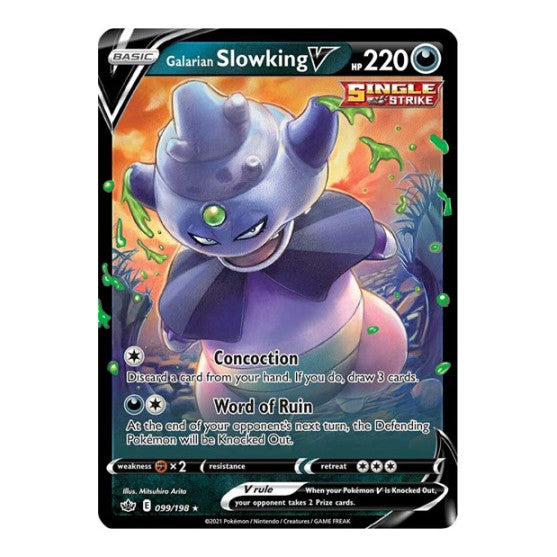 Galarian Slowking V (SWSH06) #099/198 Ultra Rare (Holofoil Near Mint) SWSH06: Chilling Reign Pokemon: 2021