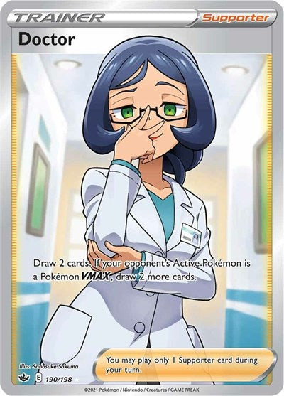 Doctor (Full Art) (SWSH06) #190/198 Ultra Rare (Holofoil Near Mint) SWSH06: Chilling Reign Pokemon: 2021