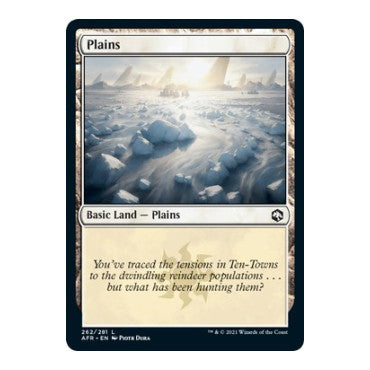 Plains 262 (AFR) #262 Land (Foil Lightly Played) Adventures in the Forgotten Realms Magic: The Gathering: 2021