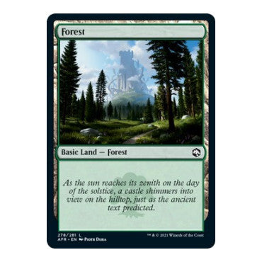 Forest 278 (AFR) #278 Land (Foil Lightly Played) Adventures in the Forgotten Realms Magic: The Gathering: 2021