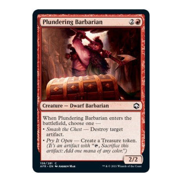 Plundering Barbarian (AFR) #158 Common Adventures in the Forgotten Realms Magic: The Gathering: 2021