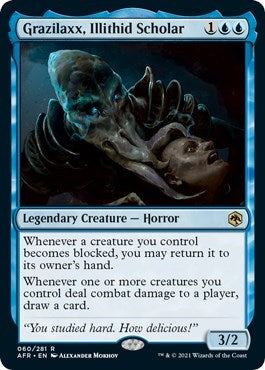 Grazilaxx Illithid Scholar (AFR) #60 Rare (Near Mint) Adventures in the Forgotten Realms Magic: The Gathering: 2021