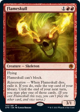 Flameskull (AFR) #143 Mythic Rare (Foil Lightly Played) Adventures in the Forgotten Realms Magic: The Gathering: 2021
