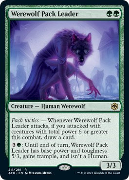 Werewolf Pack Leader (AFR) #211 Rare Adventures in the Forgotten Realms Magic: The Gathering: 2021