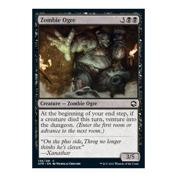 Zombie Ogre (AFR) #129 Common Adventures in the Forgotten Realms Magic: The Gathering: 2021