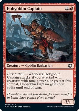 Hobgoblin Captain (AFR) #148 Common Adventures in the Forgotten Realms Magic: The Gathering: 2021