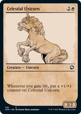 Celestial Unicorn Showcase (AFR) #301 Common Adventures in the Forgotten Realms Magic: The Gathering: 2021