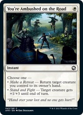 You're Ambushed on the Road (AFR) #43 Common Adventures in the Forgotten Realms Magic: The Gathering: 2021