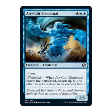 Air-Cult Elemental (AFR) #45 Common (Lightly Played) Adventures in the Forgotten Realms Magic: The Gathering: 2021
