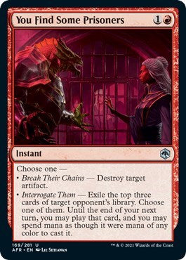 You Find Some Prisoners (AFR) #169 Uncommon (Lightly Played) Adventures in the Forgotten Realms Magic: The Gathering: 2021