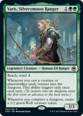 Varis Silverymoon Ranger (AFR) #209 Rare (Near Mint) Adventures in the Forgotten Realms Magic: The Gathering: 2021