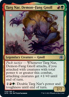 Targ Nar Demon Fang Gnoll (AFR) #234 Uncommon (Lightly Played) Adventures in the Forgotten Realms Magic: The Gathering: 2021
