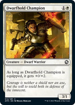 Dwarfhold Champion (AFR) #14 Common Adventures in the Forgotten Realms Magic: The Gathering: 2021