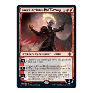 Zariel Archduke of Avernus (AFR) #172 Mythic Rare (Foil Lightly Played) Adventures in the Forgotten Realms Magic: The Gathering: 2021