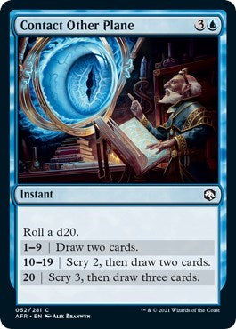 Contact Other Plane (AFR) #52 Common Adventures in the Forgotten Realms Magic: The Gathering: 2021