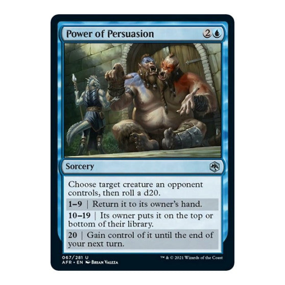 Power of Persuasion (AFR) #67 Uncommon Adventures in the Forgotten Realms Magic: The Gathering: 2021