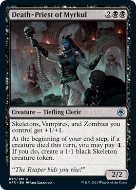 Death Priest of Myrkul (AFR) #95 Uncommon (Lightly Played) Adventures in the Forgotten Realms Magic: The Gathering: 2021