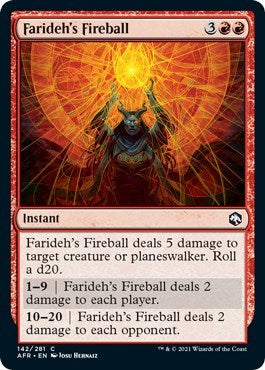 Faridehs Fireball (AFR) #142 Common Adventures in the Forgotten Realms Magic: The Gathering: 2021