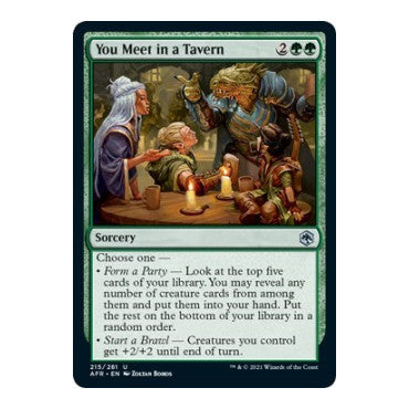 You Meet in a Tavern (AFR) #215 Uncommon Adventures in the Forgotten Realms Magic: The Gathering: 2021